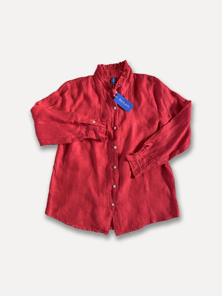 Marina Blouse, Pale Red