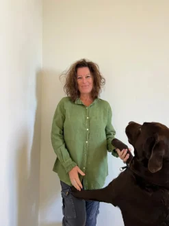 Marina Blouse, Virgin Olive Green