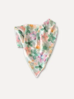 Mary Q Flowers Scarf, Green