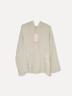 7069 Matros Hoodie Linen Shirt, Beige