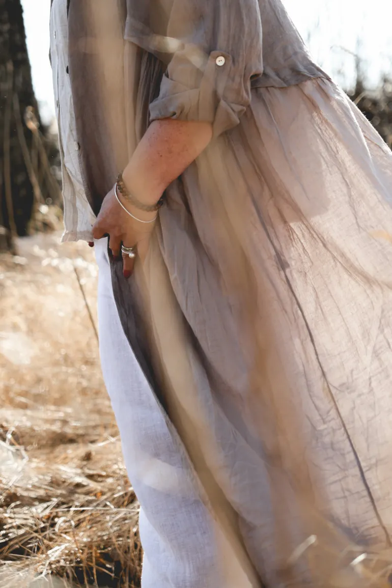 Milano Attitude Linen Coat, Taupe