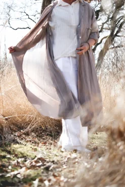 Milano Attitude Linen Coat, Taupe