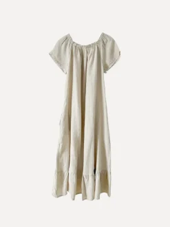 3429 Off-Shoulder Dress, Beige