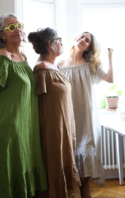 3429 Off-Shoulder Dress, Castagno