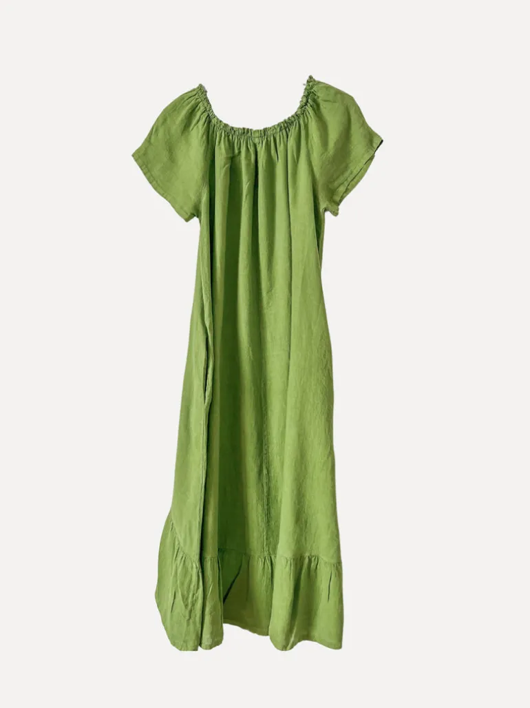 3429 Off-Shoulder Dress, Olive