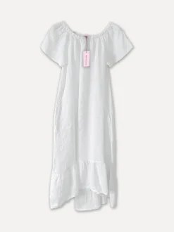 3429 Off-Shoulder Dress, White