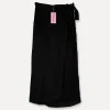 7218 Omlott Linen Skirt, Black