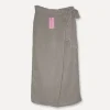7218 Omlott Linen Skirt, Taupe