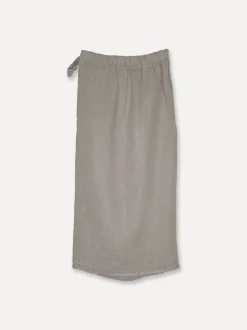 7218 Omlott Linen Skirt, Taupe