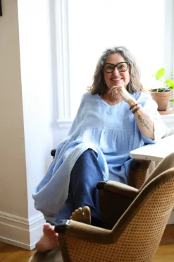 700 Oversized Dress, Sky Blue