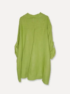 5443 Oversized Linen Shirt, Olive