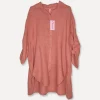 5443 Oversized Linen Shirt, Tomato
