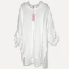 5443 Oversized Linen Shirt, White