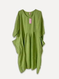 4958 Oversized Short Sleeves Dress, Olive