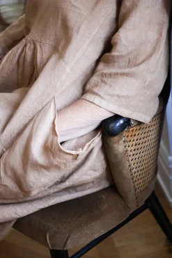 4958 Oversized Short Sleeves Dress, Castagno