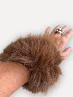 Paw Wrist Warmers, Brown