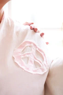 Peace Forever Shirt, Light Pink