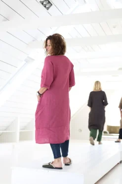 Perla Winter Linen Dress, Cipolla