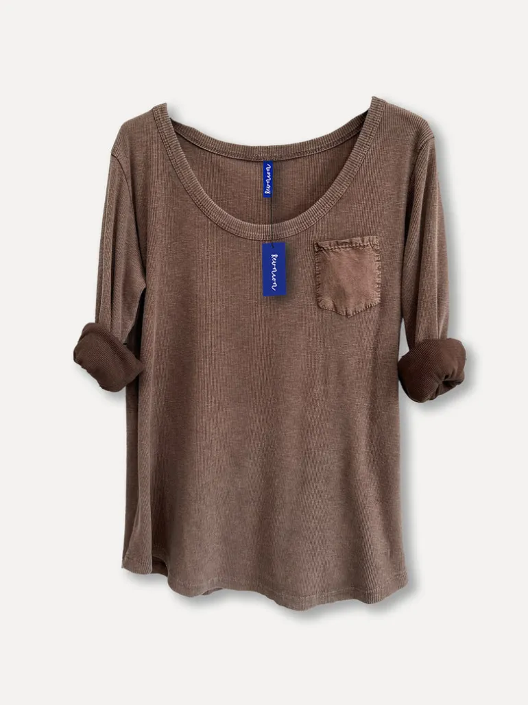 Ribb Basic T, Brown