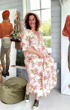 Rimini Viscose Maxi Dress, Off White