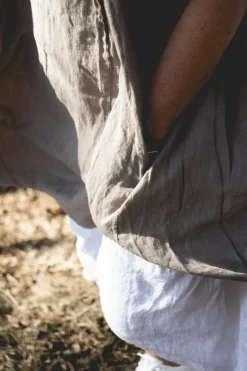 Rosa Wild Attitude Linen Dress, Taupe