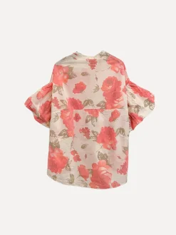 Rosy Balloon Shirt, Beige/Coral
