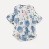 Rosy Balloon Shirt, White/Blue