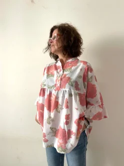 Rosyposy Love Blouse, White/Coral