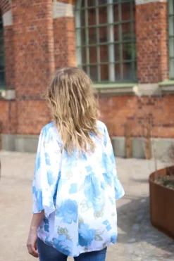 Rosyposy Love Blouse, White/Blue