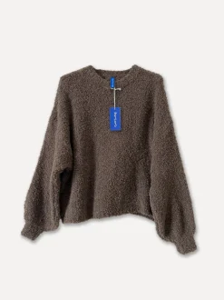 72610 - Round Neck Spring Sweater, Brown