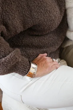 72610 - Round Neck Spring Sweater, Brown