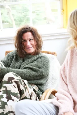 72610 - Round Neck Spring Sweater, Army