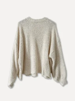 72610 - Round Neck Spring Sweater, Off White