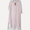 Savona Striped Attitude Linen Dress, Pink