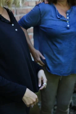 Secret Lace Shirt, Navy