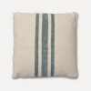 Seville Striped Square Cushion, Green