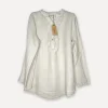Smock Attitude Linen Blouse, Beige