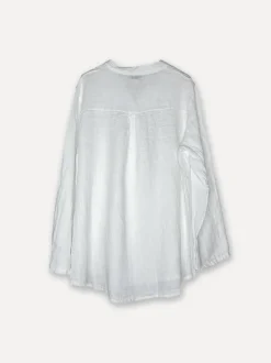 Smock Attitude Linen Blouse, White