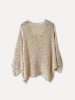 Spring Knit V-Neck, Off White
