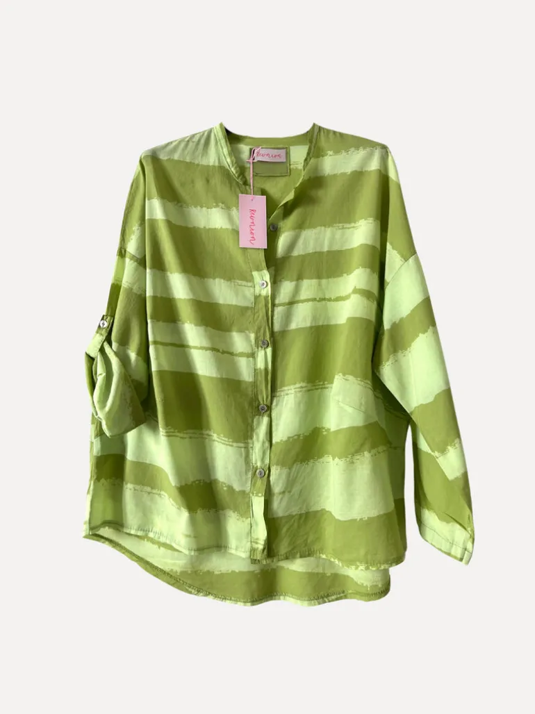 Striped Sunshine Shirt, Green/Olive