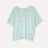 Stripey College T, Sky Blue/Aqua