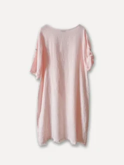 Summer Flip Attitude Linen Dress, Light Pink