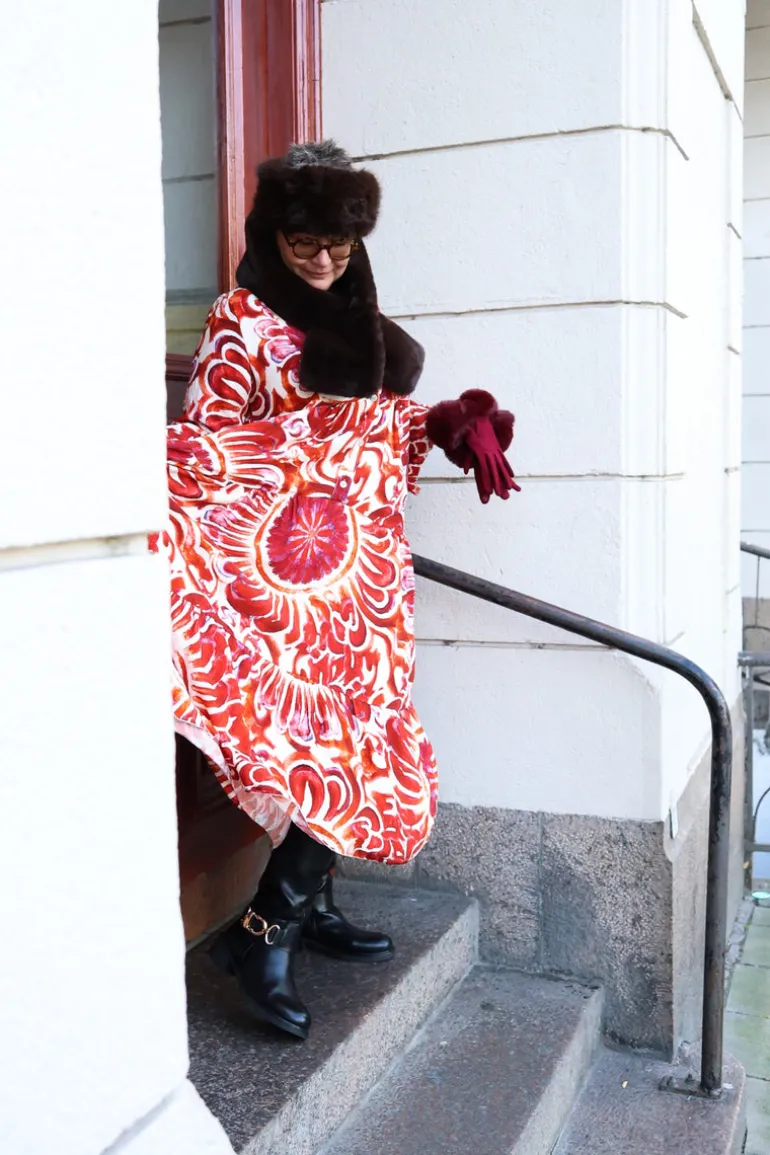 Sunny Cloud Dress, Red