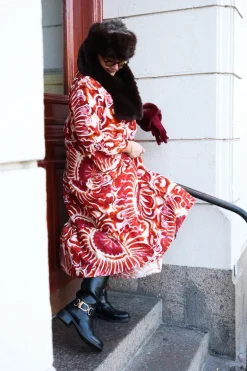 Sunny Cloud Dress, Red