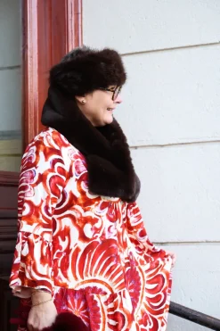 Sunny Cloud Dress, Red