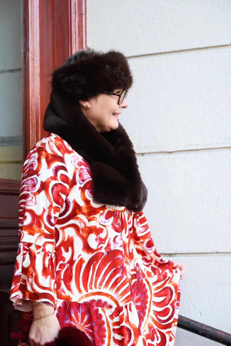 Sunny Cloud Dress, Red