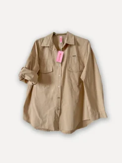 The Basic Cotton Shirt, Dark Beige