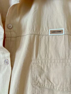 The Basic Cotton Shirt, Dark Beige