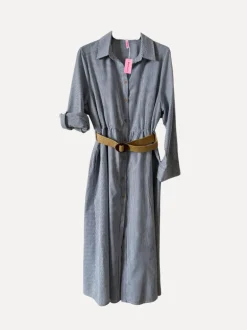 The Basic Stripe Dress, Black/White