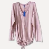 4079 - V-Neck Button Down Sweater, Pink